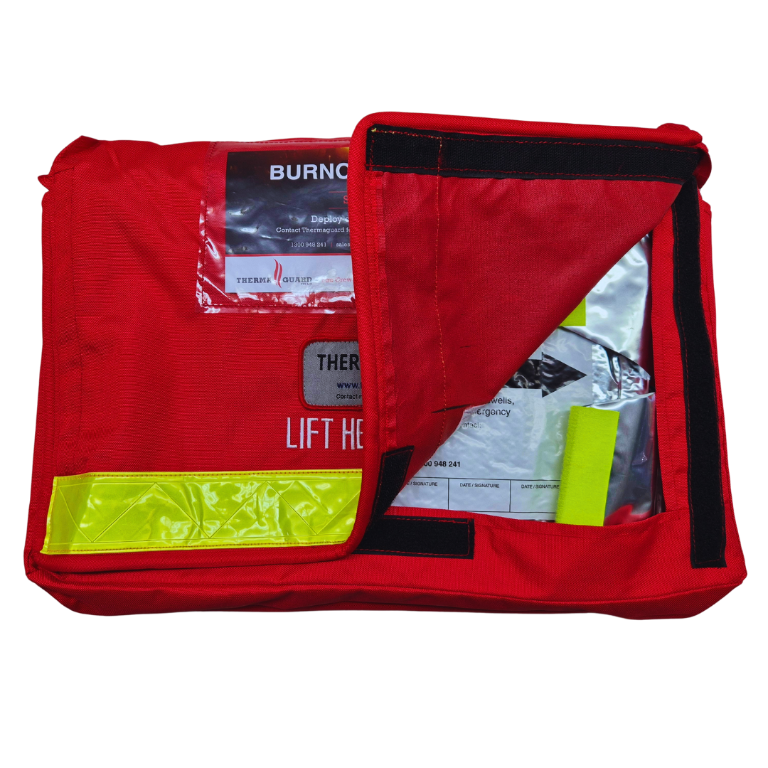 Supertherm® Lite Blanket with Compact Packaging and Red Storage Bag